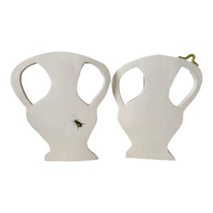 Quirky Left / Right Pair of Handmade Silhouette Vases