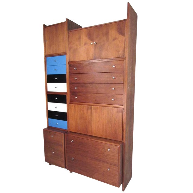 George Nelson Style Mid Century Storage Cabinet Chairish