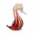 Stuart Abelman Vintage Stuart Abelman Signed Iridescent Pink Pulled Feather Art Glass Swan For Sale - Image 4 of 6
