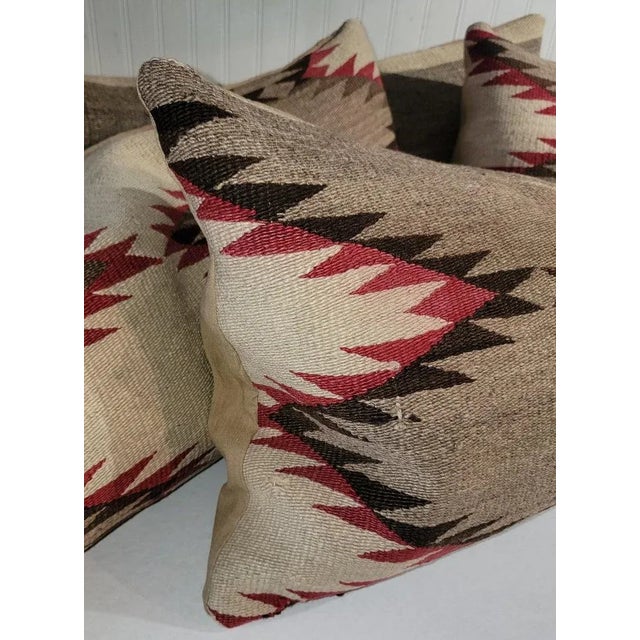 Wool Woven Bolster Pillows / Pairs For Sale - Image 4 of 6