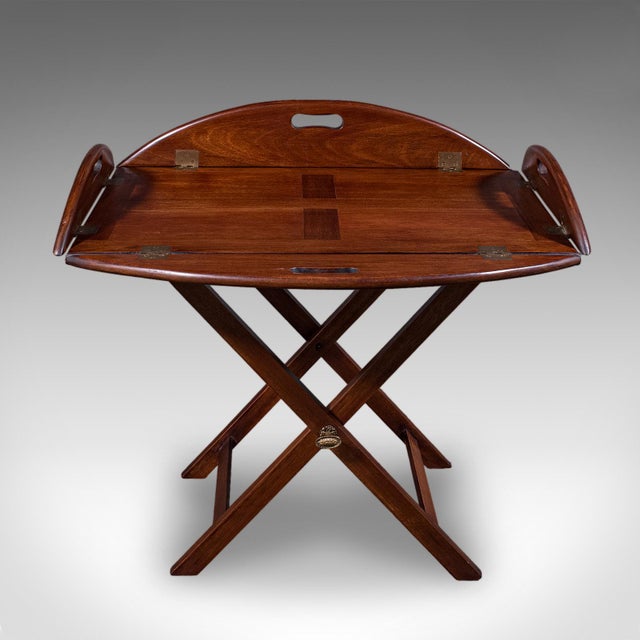 Traditional Antique Butler's Tray Table, English, Drop-Flap Serving Stand, Edwardian, c.1910 For Sale - Image 3 of 12