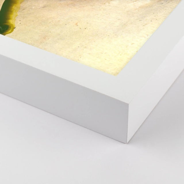 DESCRIPTION: Green Face 1 by Virginia Chamlee in White Frame, Medium Art Print SPECIFICATIONS: Type: Giclée Art Print on...