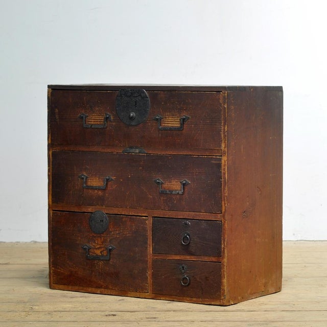 Small Japanese Chest of Drawers, 1900s For Sale - Image 12 of 12