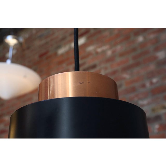 Set of Three Danish Tunika Copper Pendant Lamps by Jo Hammerborg for Fog & Mørup For Sale - Image 9 of 12