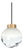 Stone Lighting Pd650 Morph 8" Pendant Light – Satin Brass & Clear Crystal Glass – New Open Box For Sale