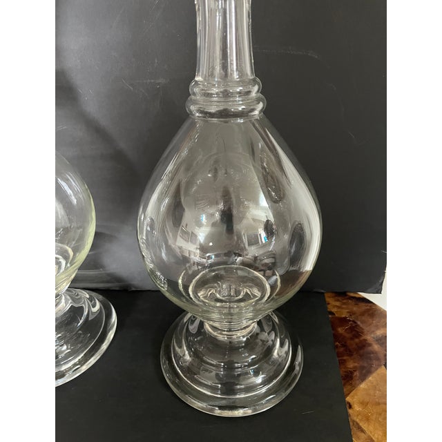 Pair of Antique Original Apothecary Globes Jars by Owens Illinois with one original box. One box isn’t available. Corning...