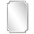 Metal Kenneth Ludwig Chicago Hastings Brushed Titanium Shield Mirror For Sale - Image 7 of 7