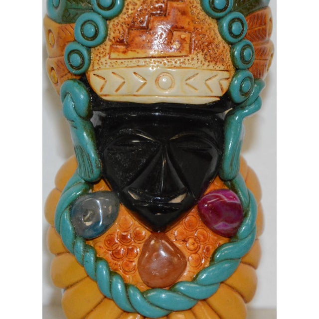 Carved Onyx Statuette With Embellishments For Sale In Nashville - Image 6 of 10