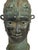 African Large African Benin Bronze Head of a Queen Nigeria 20" H For Sale - Image 3 of 13