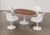 Mid-Century Modern Mid-Century Modern Tulip Dining Set · 4 White Tulip Chairs + Oval Pedestal Table For Sale - Image 3 of 5