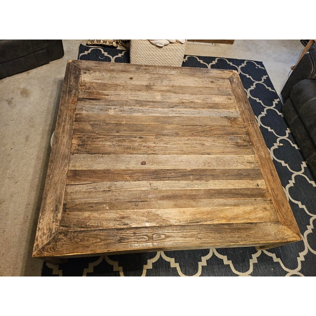 Coffee Reclaimed Oak Coffee Table For Sale - Image 8 of 8