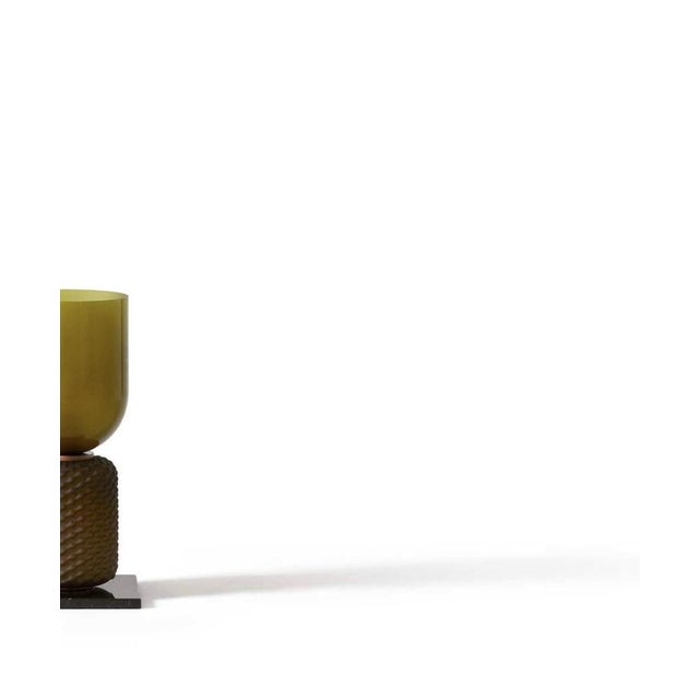 Mid-Century Table Lamp in Marble Base and Blown Glass by Cassina Ficupala For Sale - Image 6 of 10