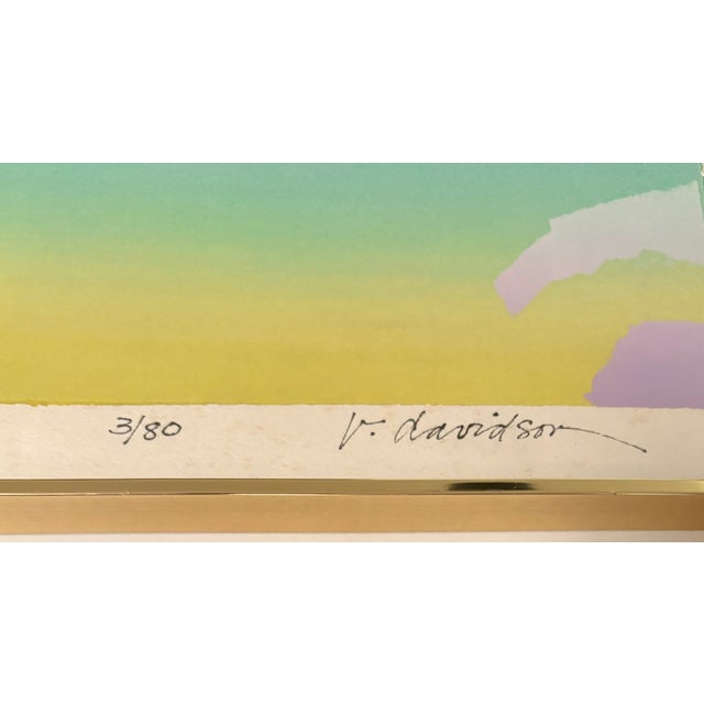 Metal 1980s Post Modern Abstract Limited Edition Print "First Blush", by v. Davidson For Sale - Image 7 of 9