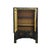 Vintage Chinese Black Golden Scenery Storage Armoire Wardrobe Cabinet For Sale - Image 4 of 9