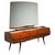 Italian Wood, Glass and Brass Credenza with Mirror, Italy, 1960s For Sale - Image 14 of 14