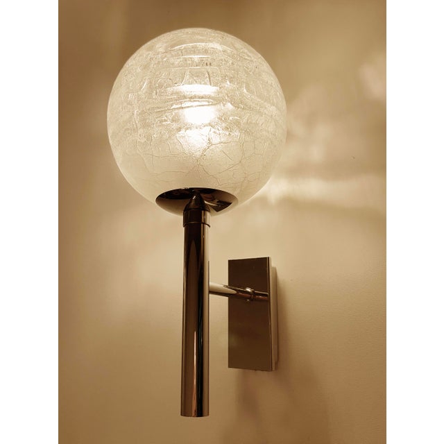 Vintage Space Age Glass Sconces from Doria, 1960s, Set of 2 For Sale - Image 9 of 13