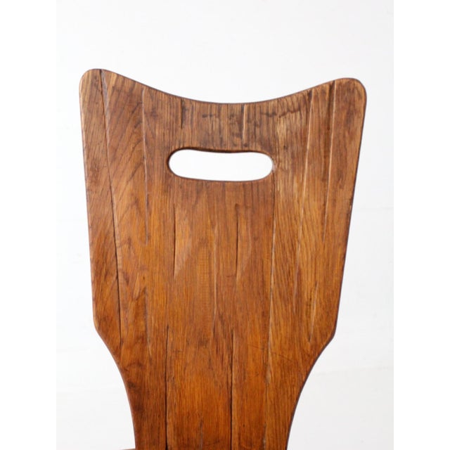 1940s American Rustic Oak Dining Chairs | For Sale - Image 15 of 18