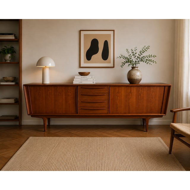 1960s Model 1560 Teak Sideboard from Bernhard Pedersen & Søn, 1960s For Sale - Image 5 of 16