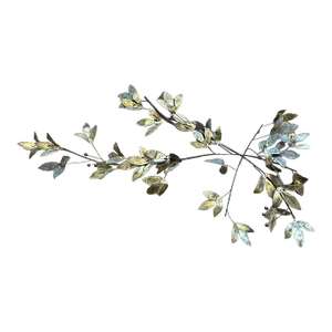 Vintage Mid Century Modern Attribute to Curtis Jere Tree Branch Leaf Wall Sculpture