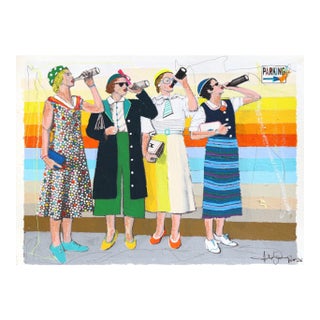 Empowering #23 - Original Contemporary Figurative Pop Art Mixed Media Work on Paper by Fabio Coruzzi For Sale