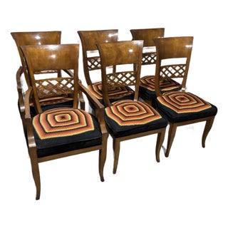 Set of 6 Biedemeier Style Dining Chairs For Sale