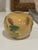 Antique Chinese Mustard Glazed Pottery Lotus & Crane Relief Vase / Ginger Jar For Sale - Image 9 of 16