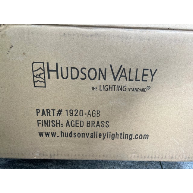 BRAND NEW BEAUTIFUL Hudson Valley Lighting Aged Brass Pendant. Very sleek and sophisticated with simple lines and a modern...