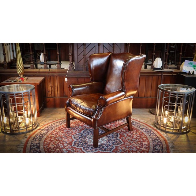 Halo Lincoln Club Lounge Chair in Cigar Leather from Timothy Oulton, 2010s For Sale - Image 15 of 18