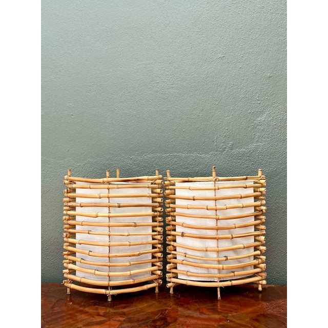 This pair of vintage lantern lamps exudes an effortless Boho Chic and Tropical vibe, perfect for creating a warm, ambient...