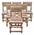 Early 1900’s Oak and Leather Cromwellian Dining Chairs - Set of 6 For Sale