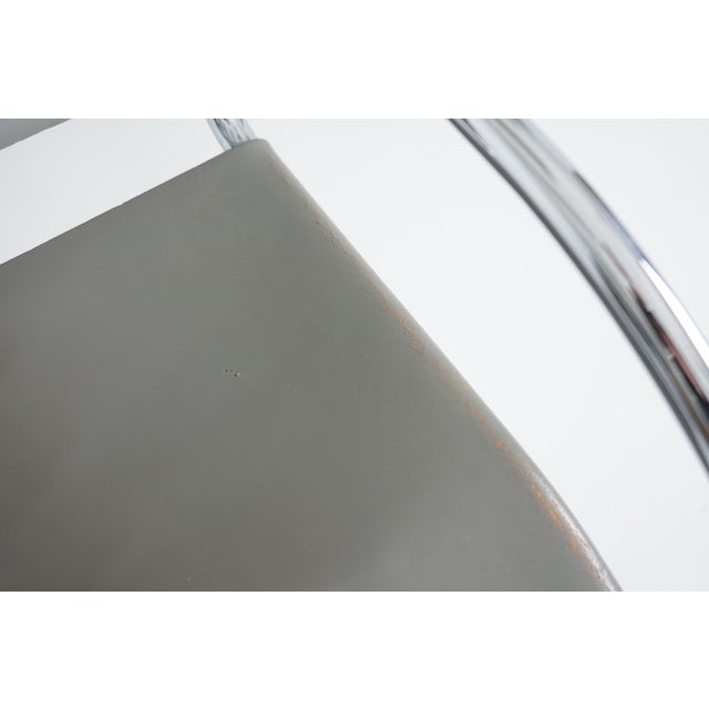 MR20 Tubular Steel Cantilever Chair in Grey Leather by Ludwig Mies van der Rohe for Knoll International, 1970s For Sale - Image 14 of 18
