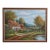 B. Trapp Vintage Meadow & Cottage Framed Oil Painting on Canvas For Sale