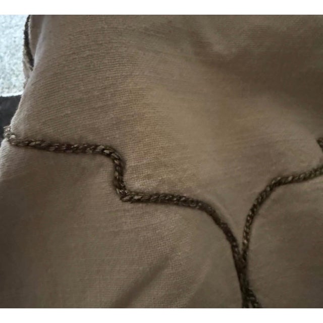 Pottery Barn Beige Decorative Pillow Cover 22x22 Cotton For Sale In Sacramento - Image 6 of 8
