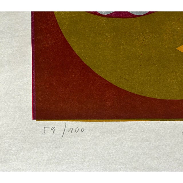 Abstract Alexander F Murrell Geometric Abstract Silkscreen 1973 For Sale - Image 3 of 4