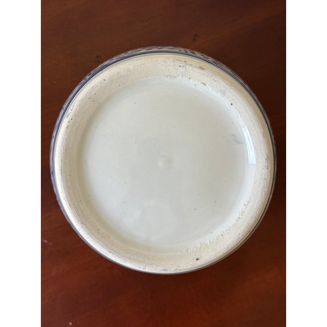 Vintage Lidded Blue and White Double Happiness Jars— A Pair For Sale - Image 9 of 13