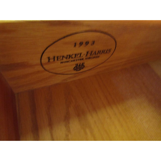 Brown Henkel Harris Solid Cherry Two Piece China Cabinet For Sale - Image 8 of 10