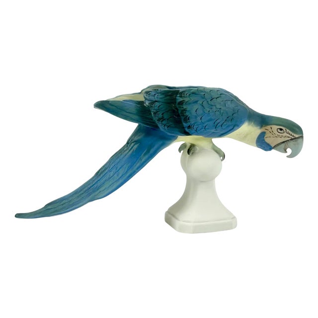 Hand Painted Parrot Figurine from Royal Dux, 1960s For Sale