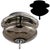 Mid-Century Modern Mid-Century Modern Round Ceiling Lamp in Smoked Glass and Chrome from Hillebrand, Germany, 1960s For Sale - Image 3 of 9