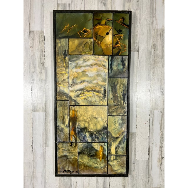 This mural is made of Gesso tiles in a wood frame. Painter, born in Wisconsin August 22, 1910. By 1930, Hillger settled in...