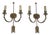 1950s bronze wall sconces with Arrows and Effigy of the Sun King by Louis Gau - a Pair For Sale