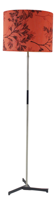 Floor Lamp with Fabric Shade, Netherlands, 1960s