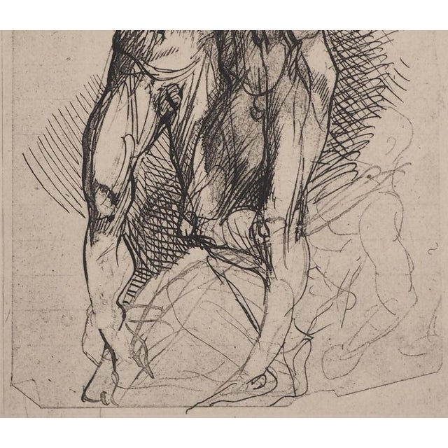 After Auguste Rodin, Nude, Dante, The Terror, Engraving For Sale - Image 6 of 7