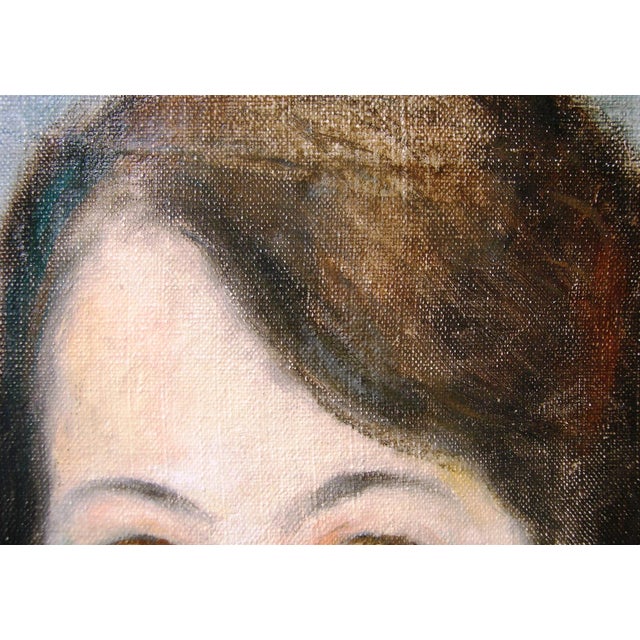 Pal Fried, Portrait of a Young Woman, 1933, Oil on Canvas, Framed For Sale - Image 7 of 10