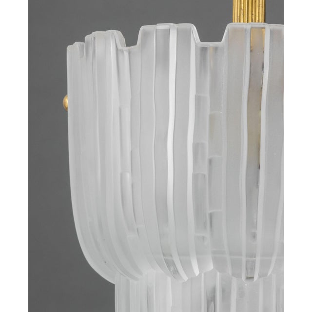 Metal Sabino French Art Deco "Waterfall" Pendant Lamp For Sale - Image 7 of 10