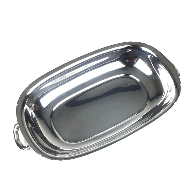 1970s Silver Plate Vintage Serving Dish For Sale - Image 9 of 9