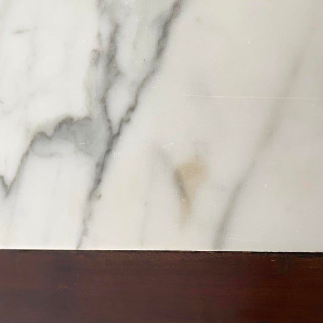 Art Deco Italian Chest of Drawers in Wood and Marble, 1930s For Sale - Image 6 of 18