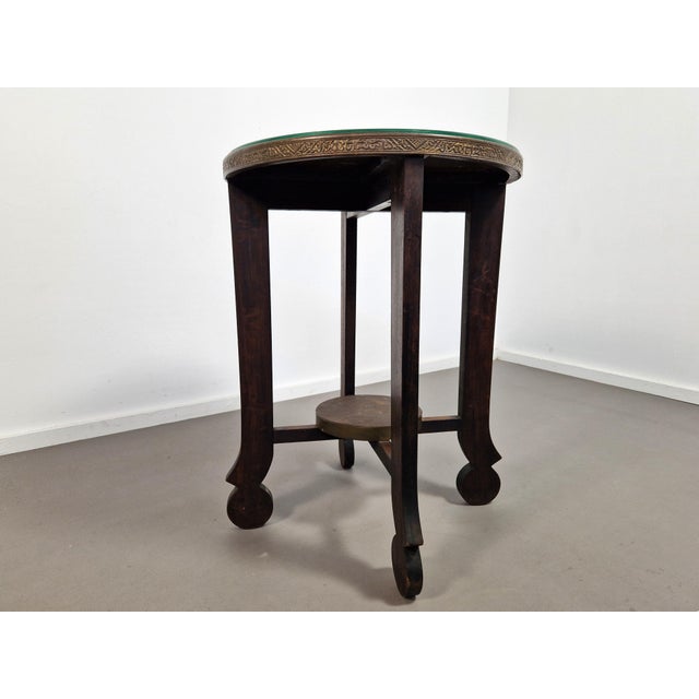 Amsterdam School Art Deco Occasional Table with Copper Top, 1920s For Sale - Image 9 of 14