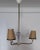 1960s Vintage Purple, White, Beige, and Brass 3-Arm Ceiling Lamp, 1960s For Sale - Image 5 of 5