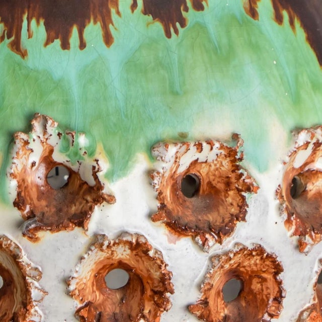 Green and Brown Ceramic Pendant Light, 1970 For Sale - Image 6 of 13