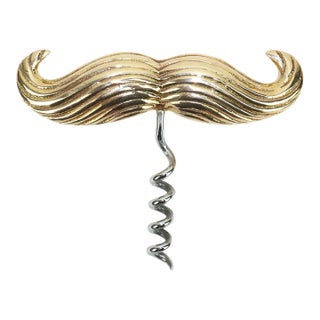 Jonathan Adler Brass Handlebar Mustache Corkscrew Bottle Opener For Sale